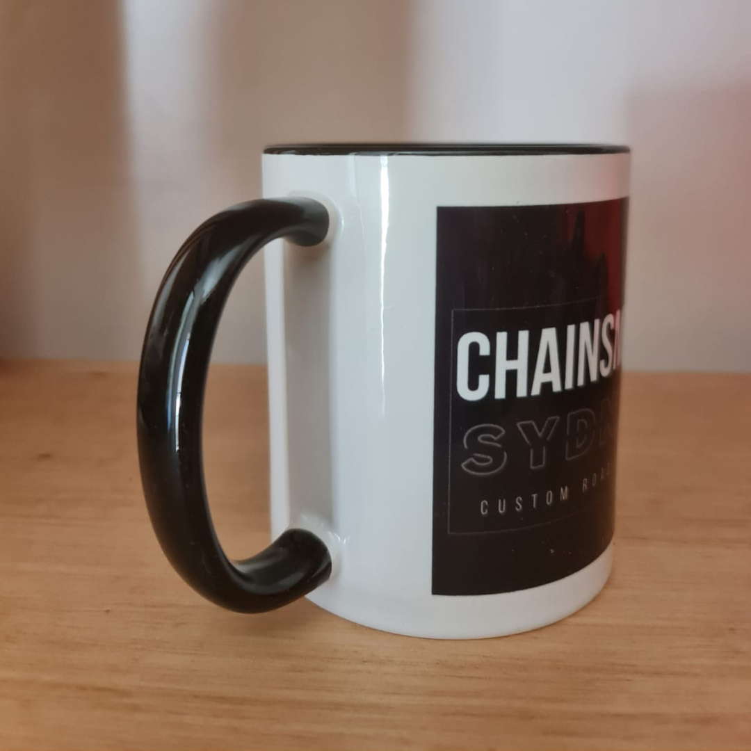 CHAINSMITH CUSTOMISED COFFEE MUG ACCESSORY CYCLING SYDNEY AUSTRALIA BIKE SHOP
