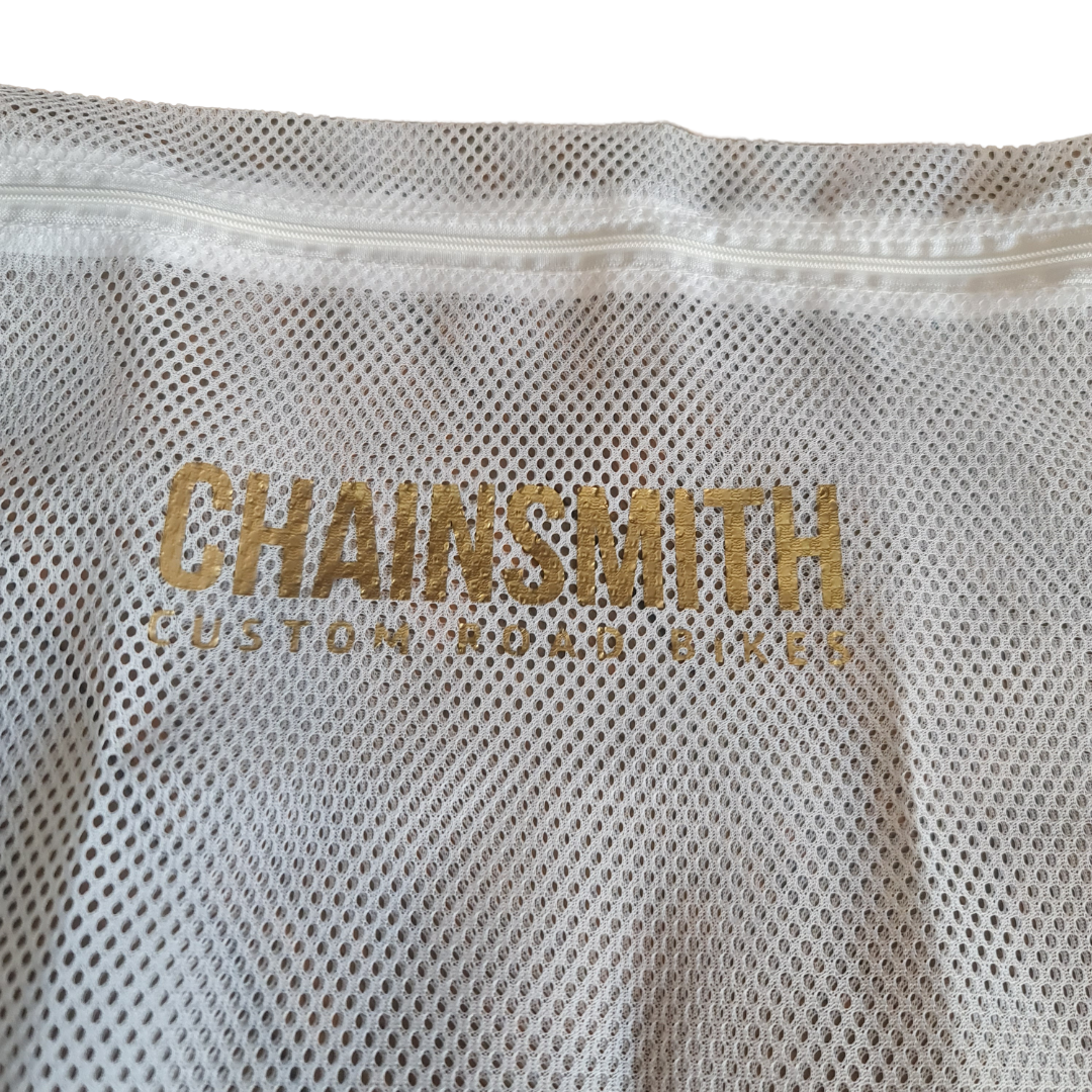 CHAINSMITH LAUNDRY NET BAG WHITE CYCLING SYDNEY AUSTRALIA BIKE SHOP