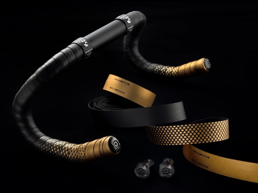 CICLOVATION BAR TAPE ADVANCED LEATHER TOUCH METALLIC GOLD CYCLING SYDNEY AUSTRALIA BIKE SHOP