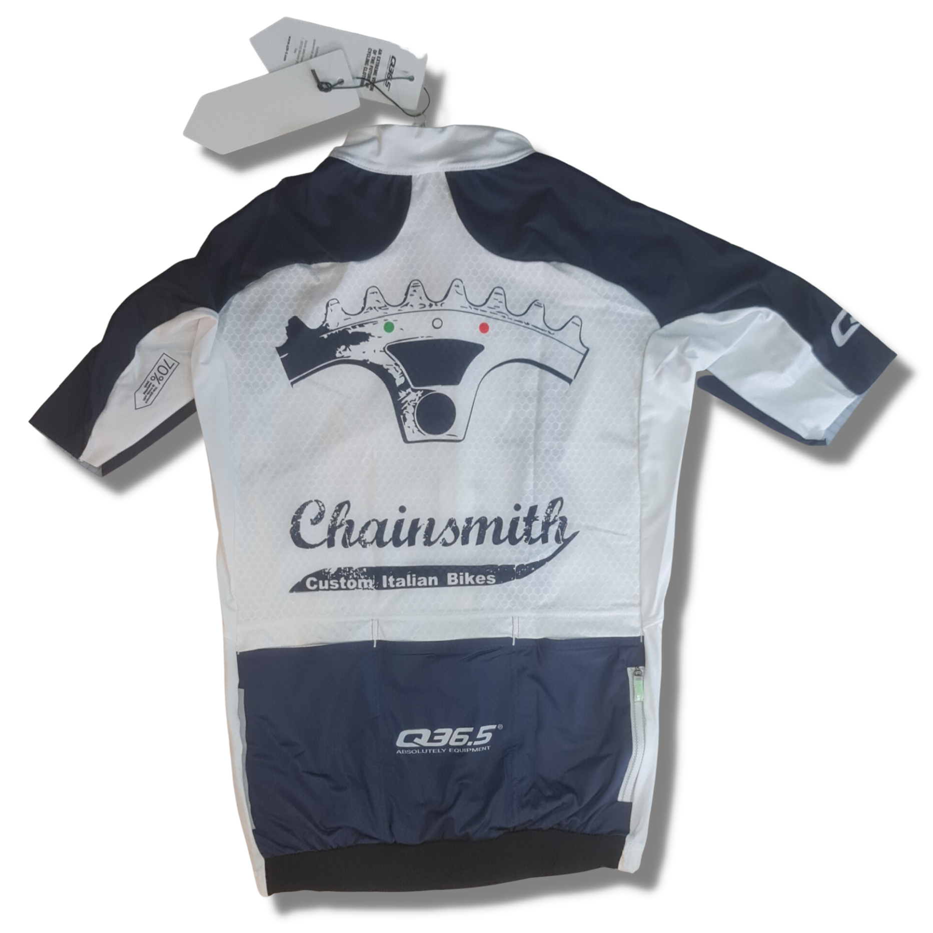Q36.5 MENS JERSEY SHORT SLEEVE CHAINSMITH WHITE NAVY CYCLING SYDNEY AUSTRALIA BIKE SHOP