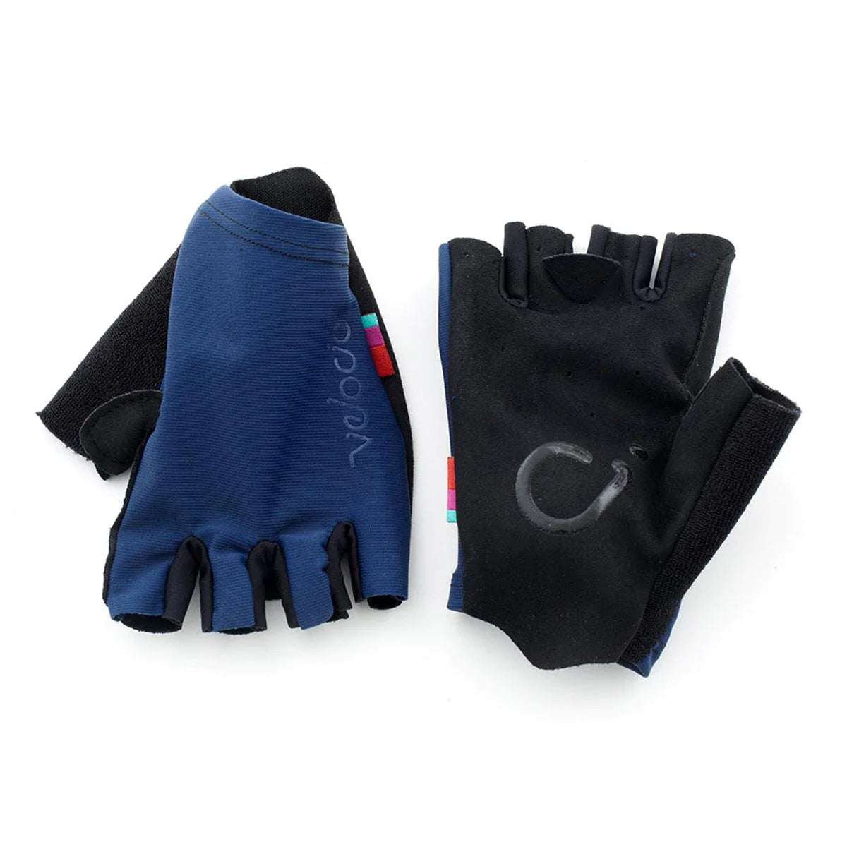 VELOCIO SIGNATURE SUMMER FINGERLESS RACE NAVY GLOVES ACCESSORY CHAINSMITH BIKE SHOP