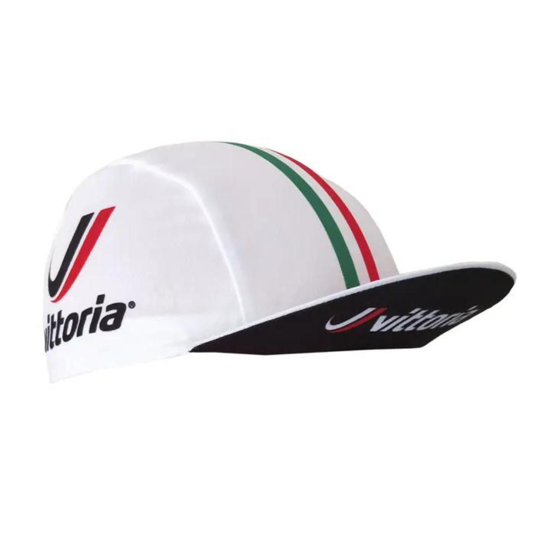 VITTORIA WHITE CYCLING CAP ACCESSORY CYCLING SYDNEY AUSTRALIA BIKE SHO CHAINSMITH BIKE SHOP
