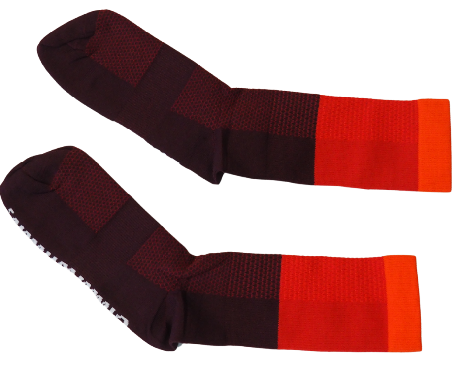 Red cycling socks for australian road riders