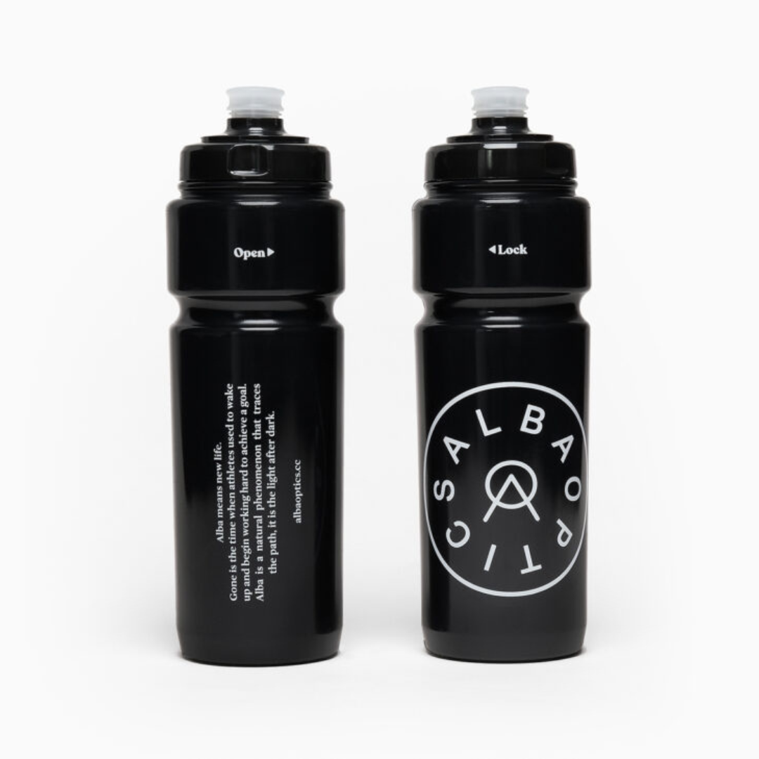 ALBA OPTICS LOGO WATER BOTTLE CYCLING SYDNEY AUSTRALIA BIKE SHOP