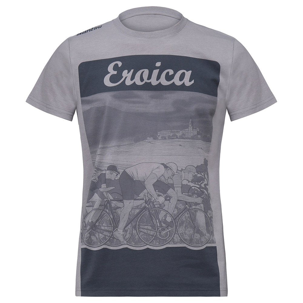 SANTINI T-SHIRT EROICA EPOCA GREY ACCESSORY – CHAINSMITH BIKE SHOP
