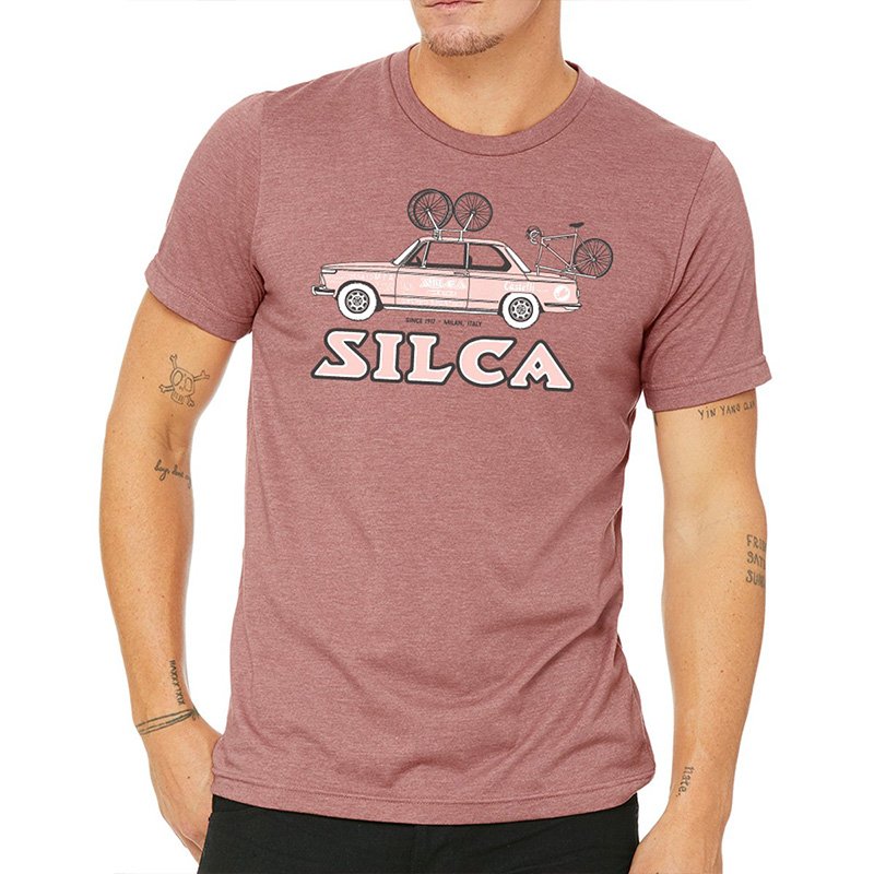 SILCA  1972 BMW 2002 TEAM CAR T-SHIRT - PINK ACCESSORY CYCLING SYDNEY AUSTRALIA BIKE SHOP