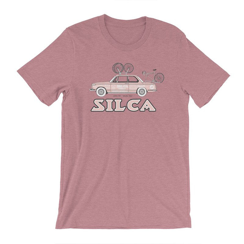 SILCA  1972 BMW 2002 TEAM CAR T-SHIRT - PINK ACCESSORY CYCLING SYDNEY AUSTRALIA BIKE SHOP