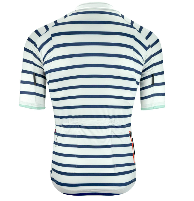 VELOCIO BRETON MENS WHITE-NAVY JERSEY  CYCLING SYDNEY AUSTRALIA BIKE SHOP