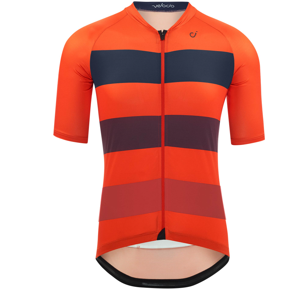 VELOCIO MENS JERSEY  FIRE RED ULTRALIGHT RUGBY CYCLING SYDNEY AUSTRALIA BIKE SHOP