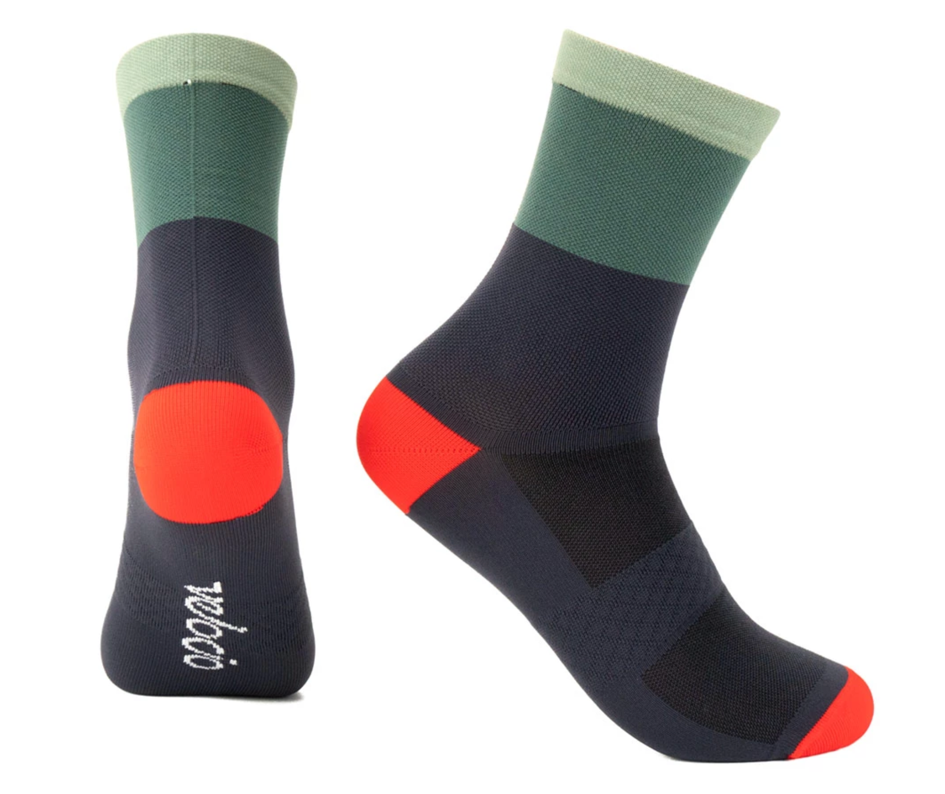 VELOCIO SOCKS TRICOLOR SIGNATURE ARMY GREEN  CYCLING SYDNEY AUSTRALIA BIKE SHOP