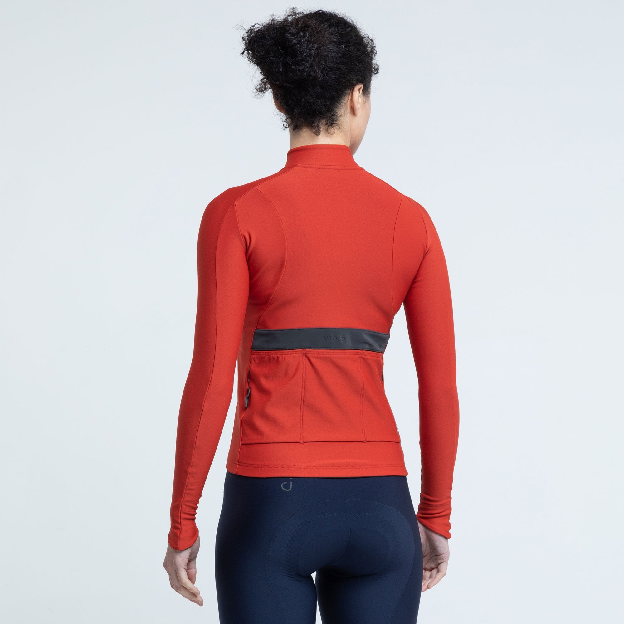 VELOCIO WOMENS JERSEY THERMAL LONG SLEEVE DARK RED CYCLING SYDNEY AUSTRALIA BIKE SHOP