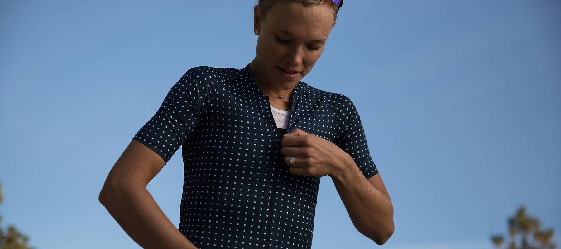 VELOCIO WOMENS JERSEY ULTRALIGHT GRID DOT RASPBERRY CYCLING SYDNEY AUSTRALIA BIKE SHOP