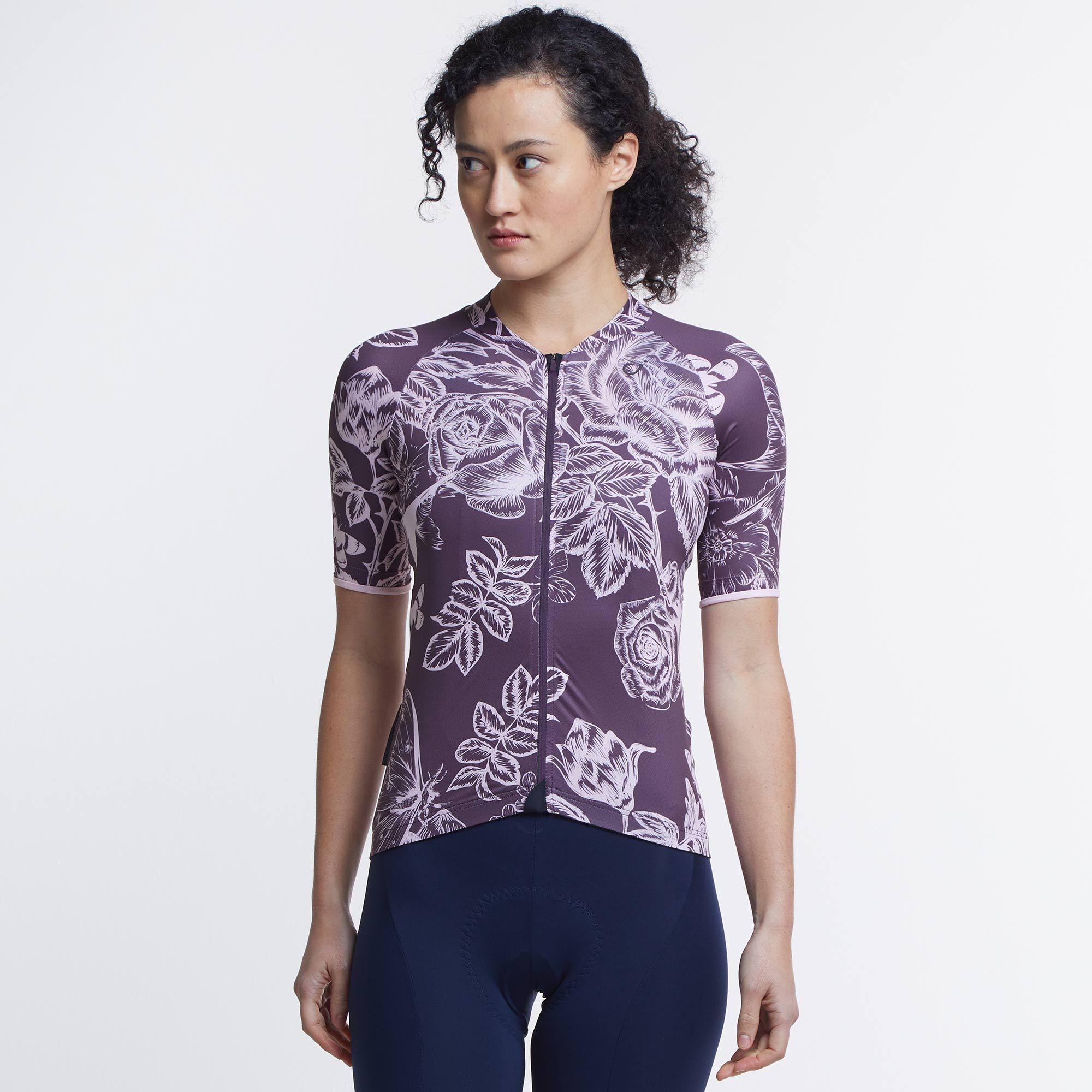Womens floral cycling clearance jersey
