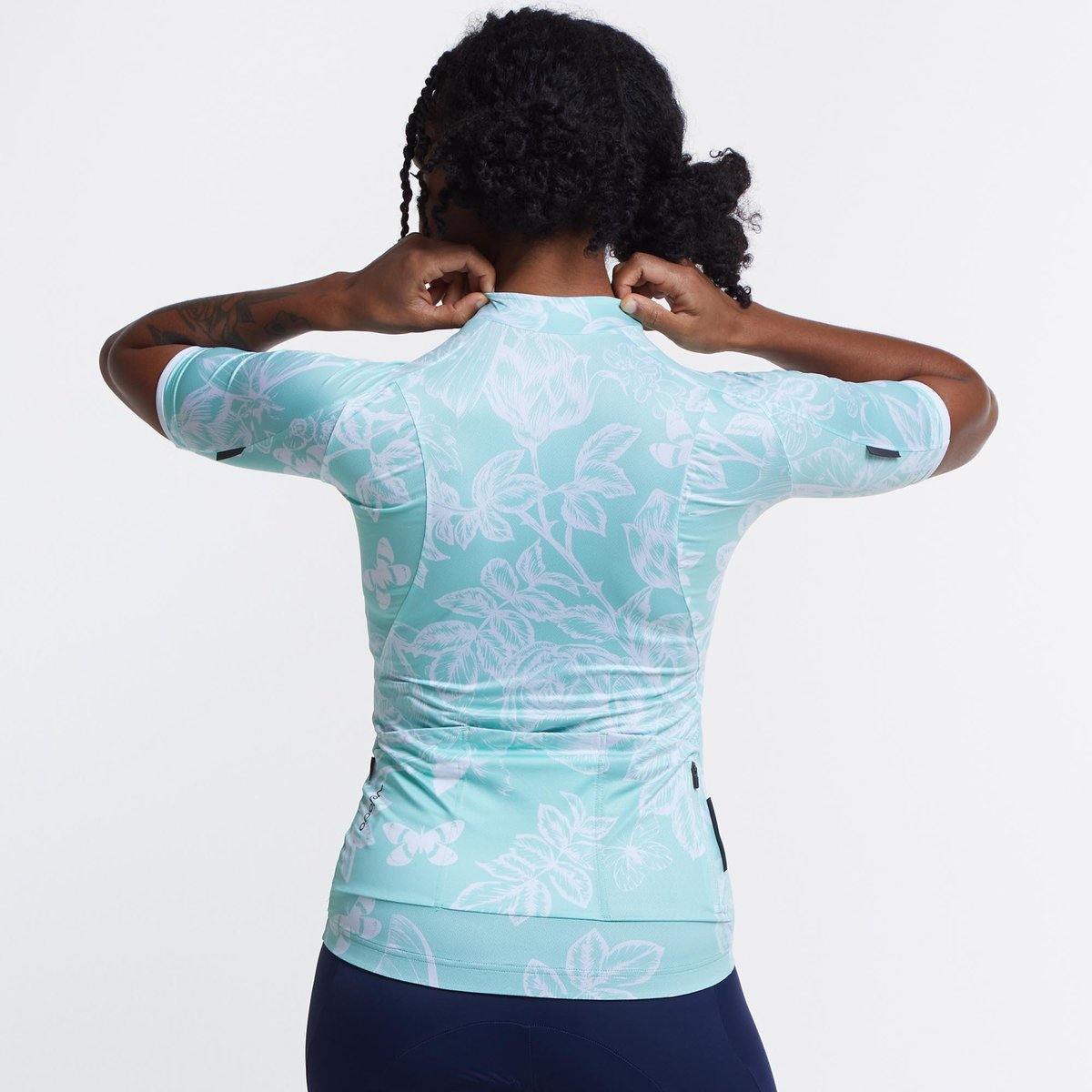 VELOCIO WOMENS LUNA FLORAL SE JERSEY MINT CYCLING SYDNEY AUSTRALIA BIKE SHOP