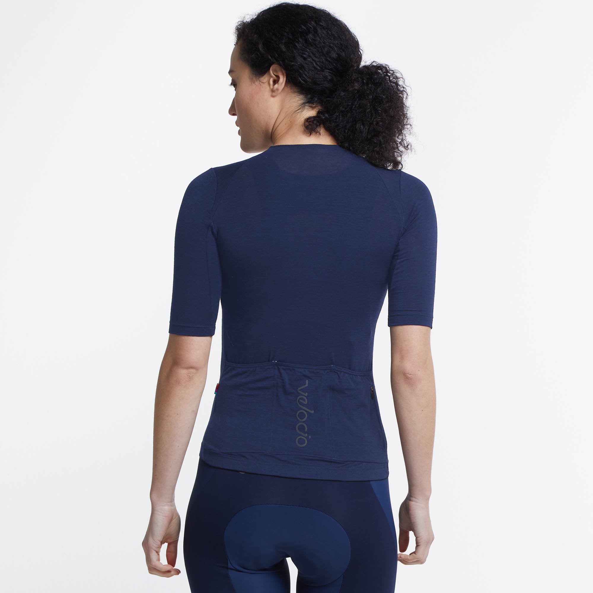 VELOCIO WOMENS WOOL CONCEPT MERINO JERSEY NAVY CYCLING SYDNEY AUSTRALIA BIKE SHOP