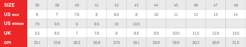 Vittoria shoes discount size chart