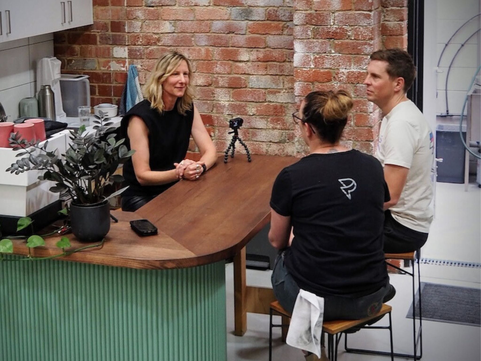 Alison McGregor interviewing Mark Hester at Prova Cycles Melbourne workshop