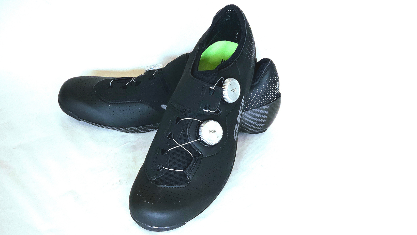 Q36.5 Unique Pro cycling shoes photographed indoors in Sydney, showcasing Italian-made precision for local riders