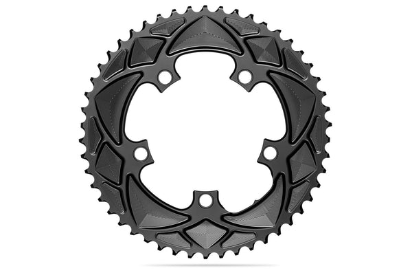ABSOLUTEBLACK ROUND PREMIUM 110BCD 5 HOLE (NON SRAM) 2X CHAINRING BLACK 50T CYCLING SYDNEY AUSTRALIA BIKE SHOP