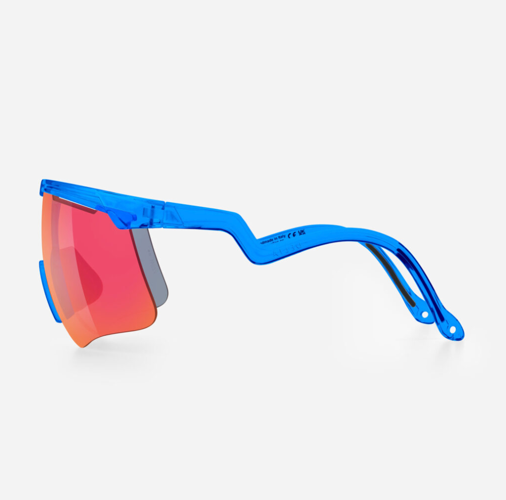 Alba Optics DELTA Blue Glossy photochromic sunglasses designed for changing Australian light conditions