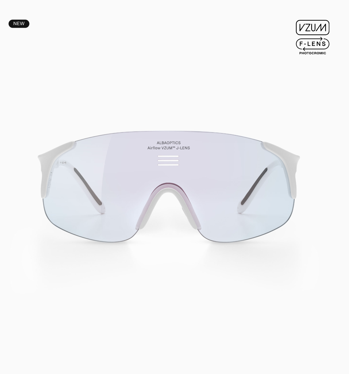 FRONT profile of Alba Optics JUMBO black frame with VZUM photochromic lens