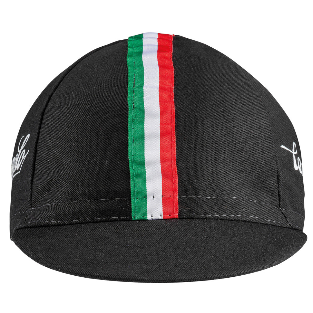 CAMPAGNOLO CLASSIC BLACK CYCLING CAP ACCESSORY SYDNEY AUSTRALIA BIKE  SHOP