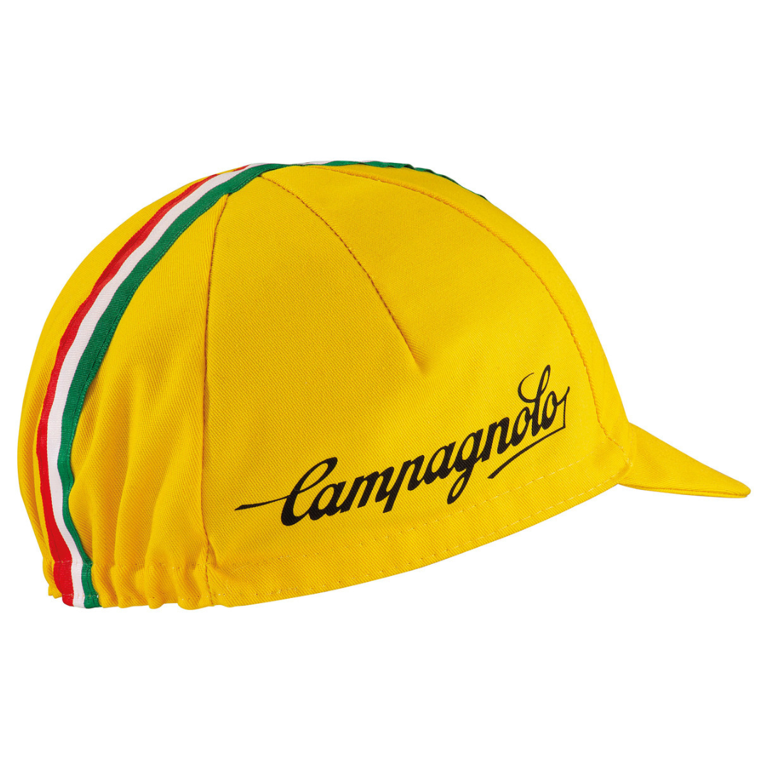 CAMPAGNOLO CLASSIC YELLOW CYCLING CAP ACCESSORY SYDNEY AUSTRALIA BIKE SHOP