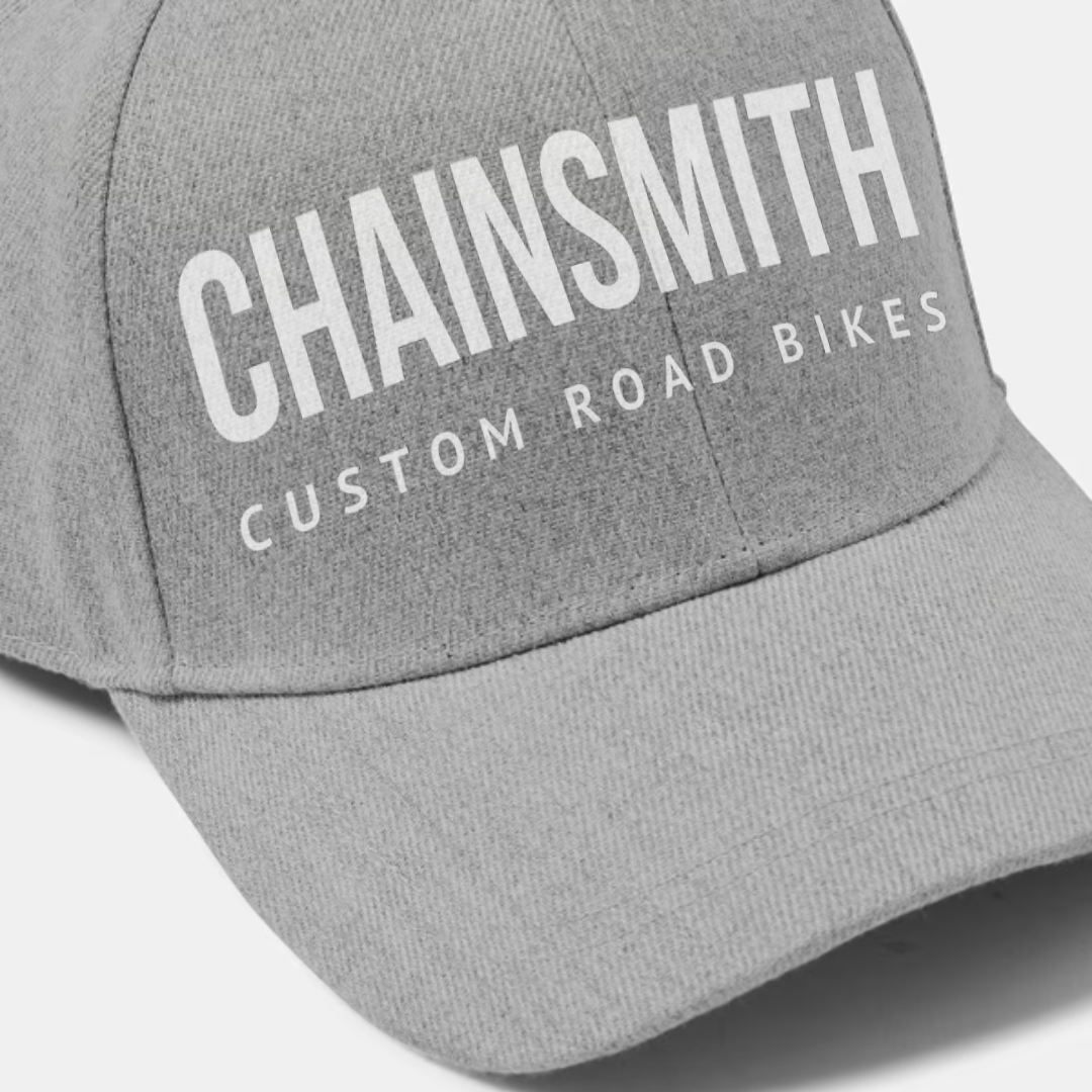 CHAINSMITH CUSTOMIZED GREY CAP ACCESSORY CYCLING SYDNEY AUSTRALIA BIKE SHOP