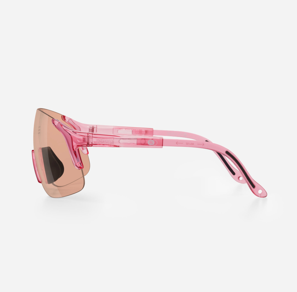 Handmade Italian Alba Optics JUMBO eyewear with Cherry Glossy frame and F-LENS FIRE lens