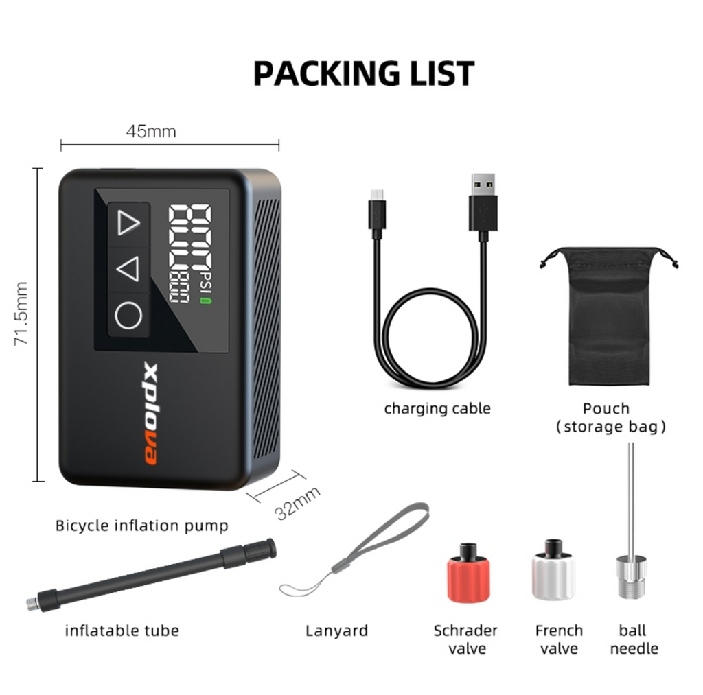 USB Type-C Charging Port on Xplova MP1 Mini Pump