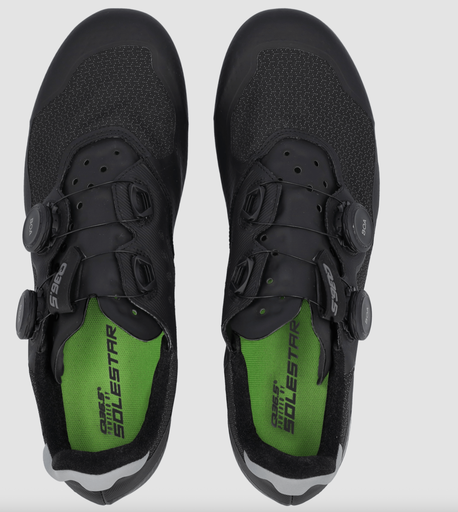 Q36.5 Gregarius Road Shoes Black side profile showing dual BOA closure system