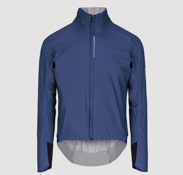 Blue cycling rain jacket Q36.5