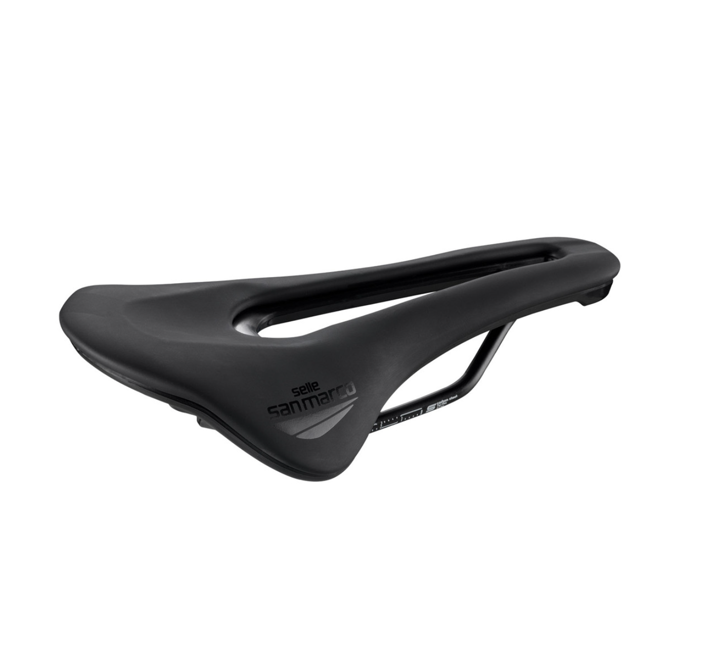 top view of the Selle San Marco Shortfit 2.0 Sport Narrow Saddle Road bike seat