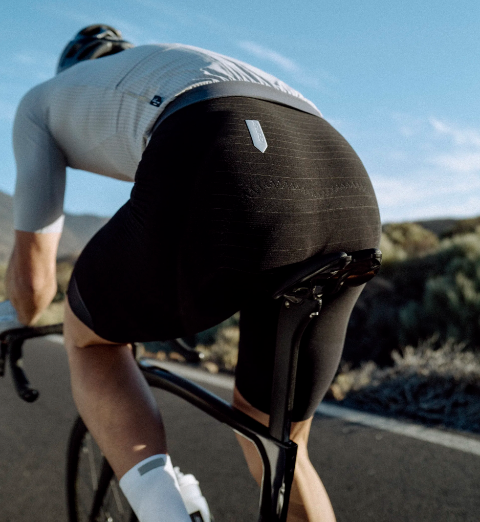 Q36.5 Unique Pro Bib Shorts Super Moulded chamois – multi-density padding for ultimate support and comfort on long rides and race days