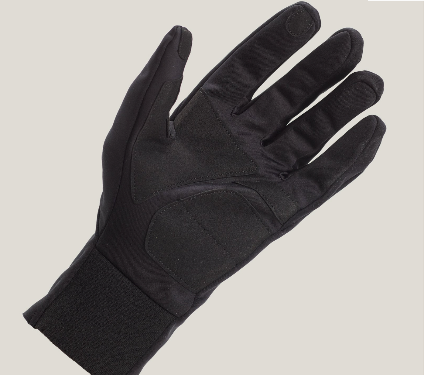Windproof Velocio thermal gloves for cold-weather gravel and road cycling