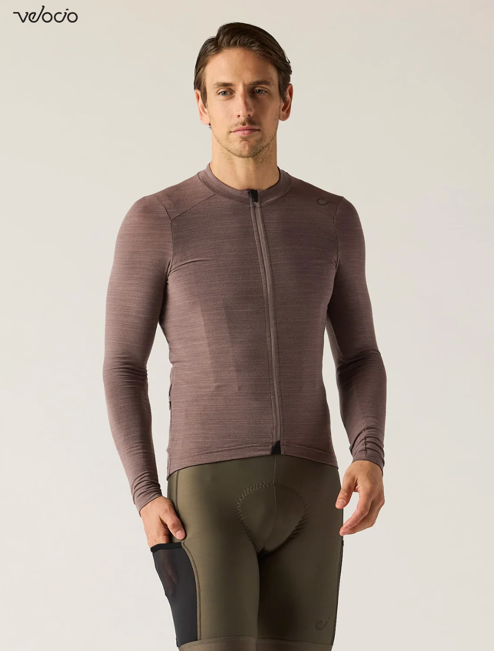 elocio Plum Truffle long sleeve jersey designed for Australian winter road riding