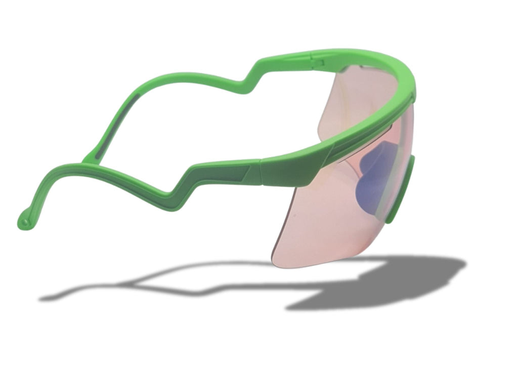 Side profile of Alba Optics Delta KWI sunglasses highlighting Tr90 frame and ergonomic temple tips
