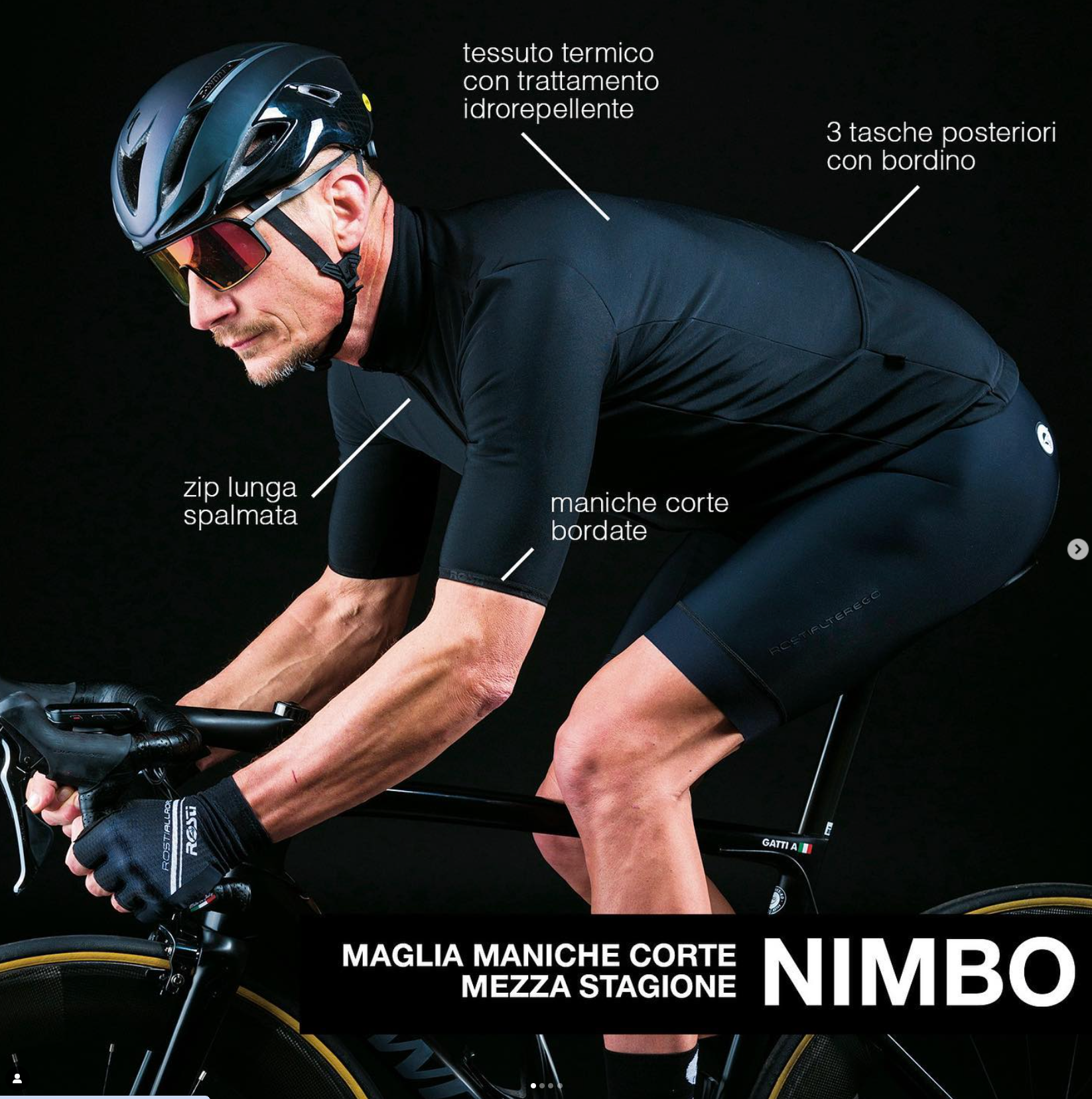 ROSTI NIMBO MENS WET WEATHER JERSEY BLACK