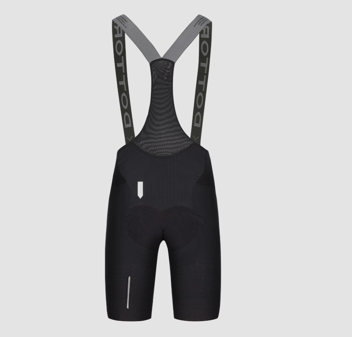 Close-up of Q36.5 Dottore Pro Bib Shorts fabric – advanced thermoregulating material providing optimal breathability, sweat-wicking, and race-day comfort