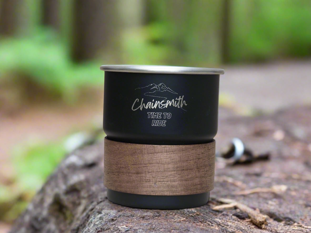 Chiansmith metal cup for gravel adventure