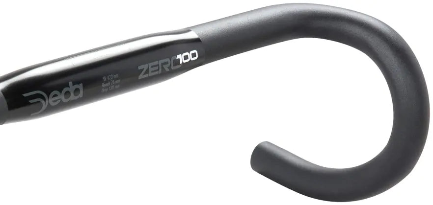 thumbnail image 2 of Deda Elementi ZERO100 Alloy Road Handlebar – 31.7mm Clamp, Black On Black, Multiple Sizes 2 of 6