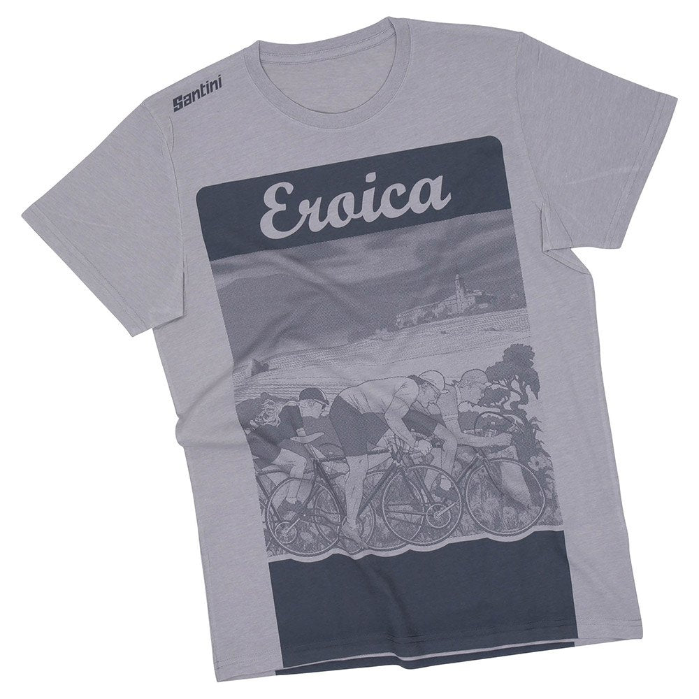 SANTINI T-SHIRT EROICA EPOCA GREY ACCESSORY – CHAINSMITH BIKE SHOP