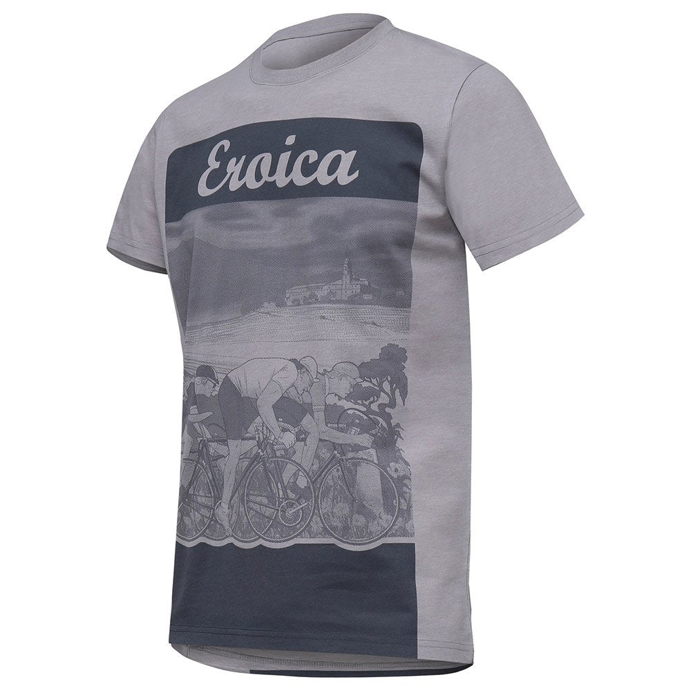 SANTINI T-SHIRT EROICA EPOCA GREY ACCESSORY CYCLING SYDNEY AUSTRALIA BIKE SHOP