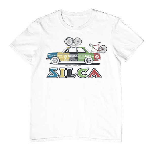 SILCA 1972 BMW 2002 TEAM CAR T-SHIRT - HARLEQUIN MEDIUM ACCESSORY CYCLING SYDNEY AUSTRALIA BIKE SHOP