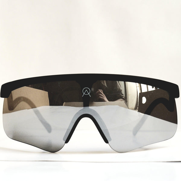 SUNGLASSES ALBA DELTA BLACK MR SILVER LENS CYCLING SYDNEY AUSTRALIA BIKE SHOP