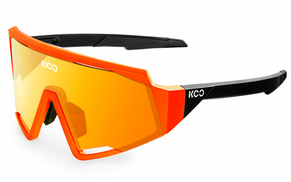 SUNGLASSES KOO SPECTRO ORANGE FLUO LENS RED MIRROR CYCLING SYDNEY AUSTRALIA BIKE SHOP