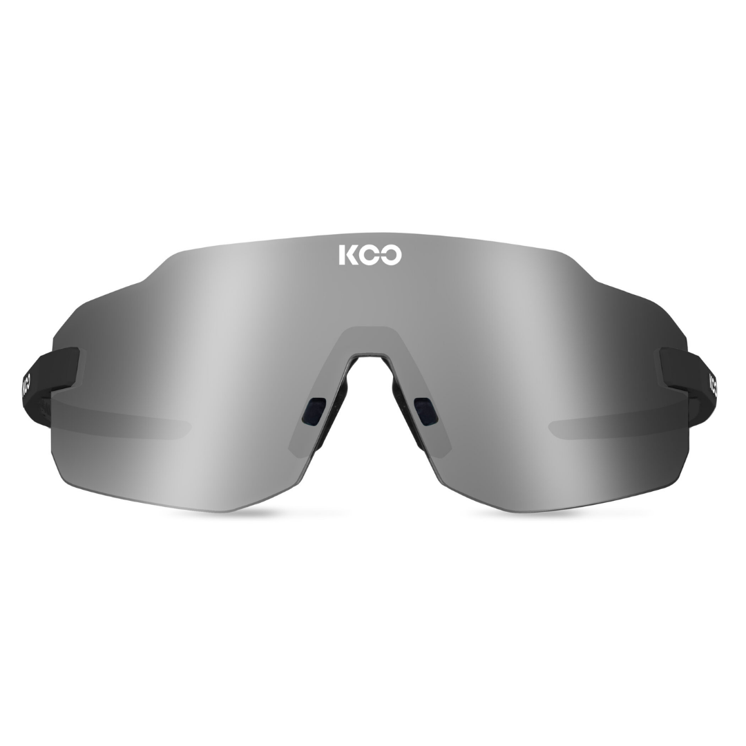 SUNGLASSES KOO SUPERNOVA BLACK MATT SILVER MIRROR LENS
