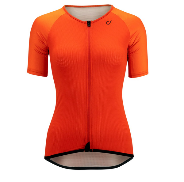 VELOCIO SUMMER RADIATOR WOMENS JERSEY FIRE RED  CYCLING SYDNEY AUSTRALIA BIKE SHOP
