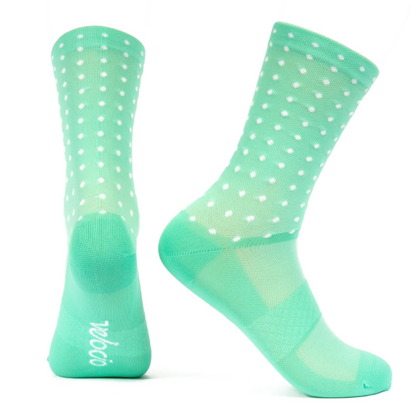 VELOCIO SOCKS GRID DOT SIGNATURE CELESTE CYCLING SYDNEY AUSTRALIA BIKE SHOP 