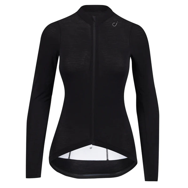 VELOCIO WOMENS CONCEPT MERINO LONG SLEEVE BLACK CYCLING SYDNEY AUSTRALIA BIKE SHOP